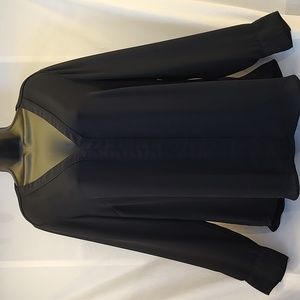 Women's black long sleeve sheer blouse by Banana Republic. Size Large.